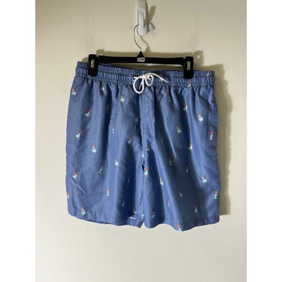Men's Trunks Blue Hulu Girls Swim Trunks Sz L - Picture 1 of 3